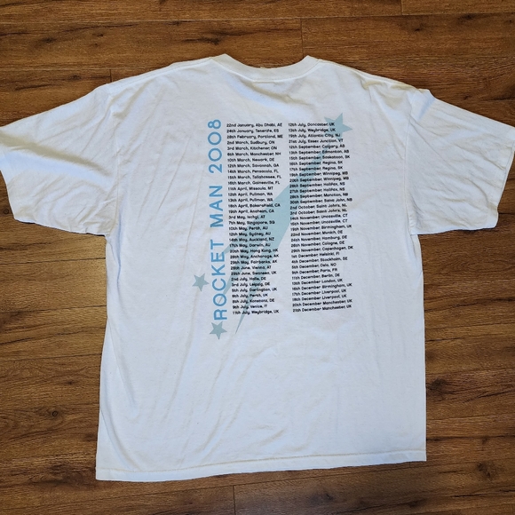 2008 Elton John Rocket Man Tour T-Shirt - Picture 4 of 6